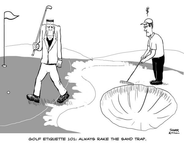 Golf Etiquette 101 Cartoon