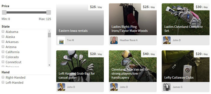 Gimmie Clubs Online Golf Club Rental Exchange Marketplace
