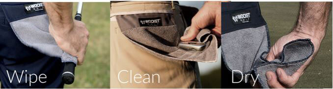 Wipe Clean Dry wocket golf towe