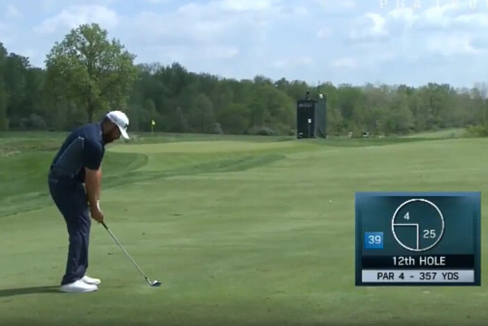 WATCH Web com Tour Player Bounces Ball OUT of Hole