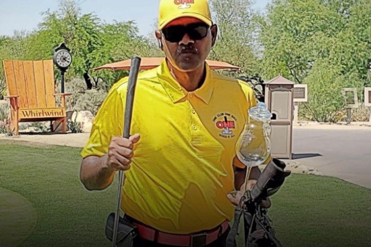 Guy Wins Golf Event with Putter