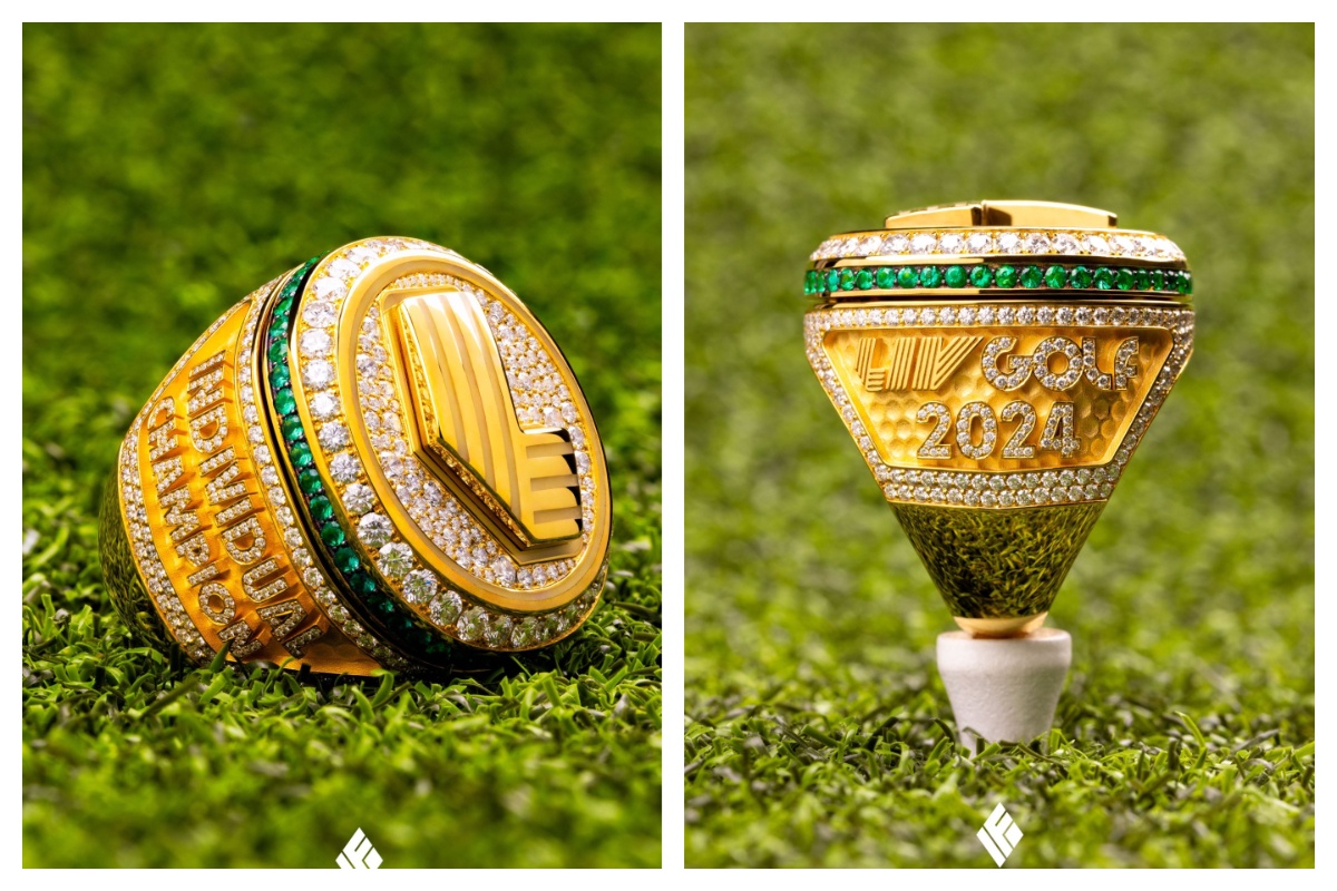 LIV Golf is Giving Its Individual Champ This QR Code Embosseed Gold and Diamond Ring